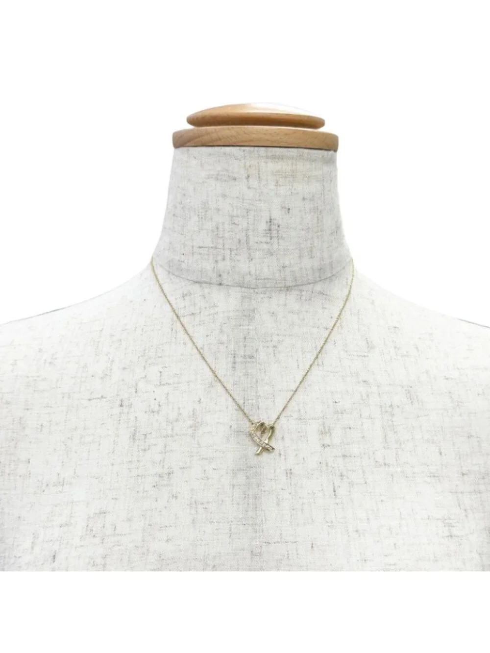Tiffany & Co Paloma Picasso Loving Heart Diamond Pendant 750 Yellow